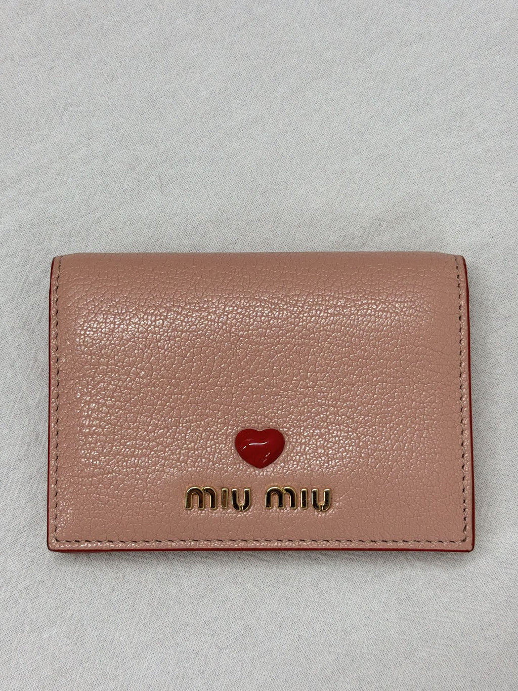 Miu Miu Madras Love Heart Leather Wallet