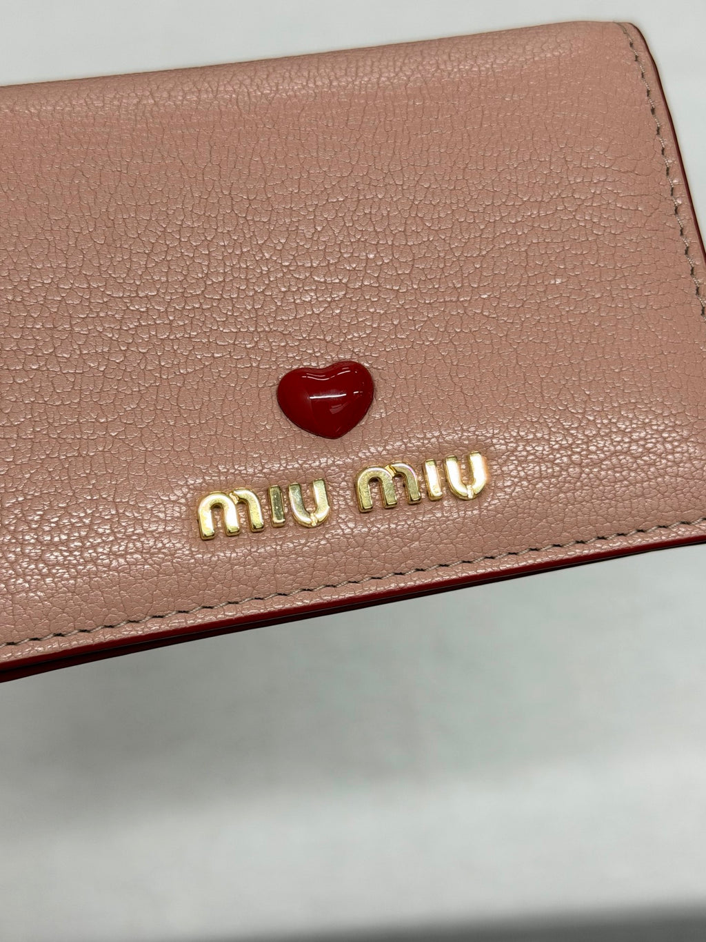 Miu Miu Madras Love Heart Leather Wallet