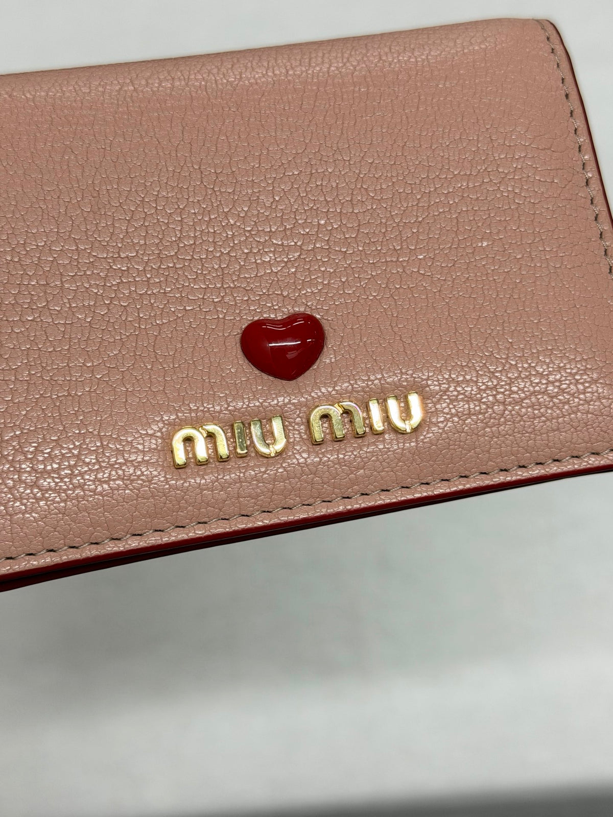 Miu Miu Madras Love Heart Leather Wallet