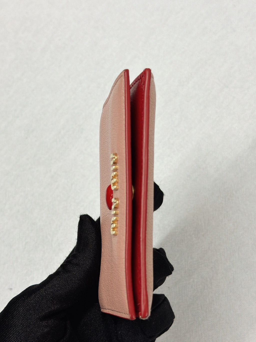 Miu Miu Madras Love Heart Leather Wallet