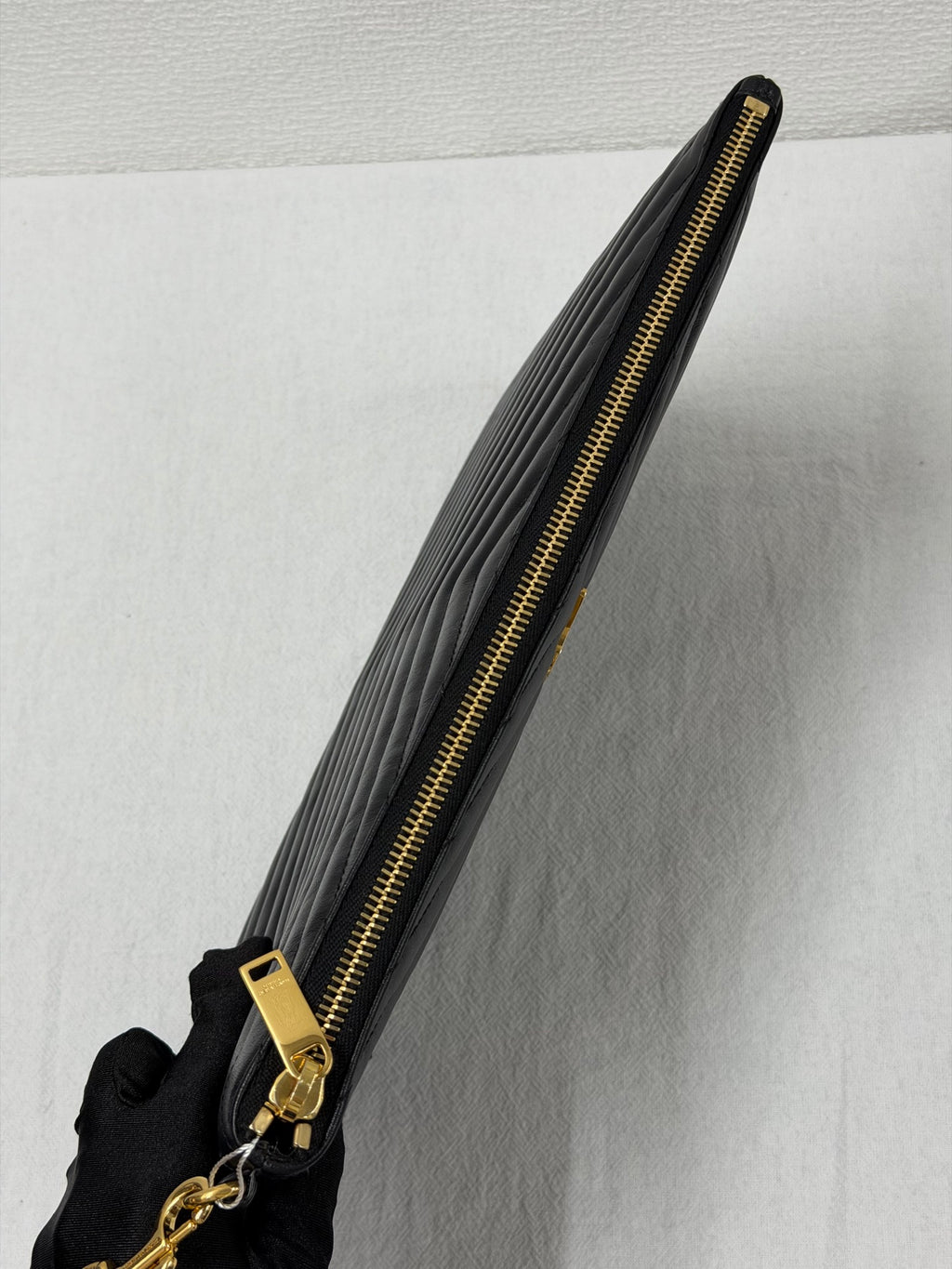 Saint Laurent YSL  Matelassé Leather Zip Tablet  Clutch