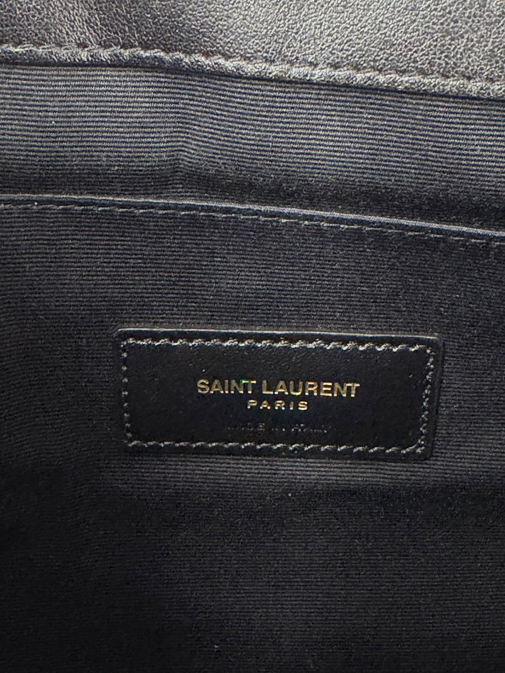 Saint Laurent YSL  Matelassé Leather Zip Tablet  Clutch