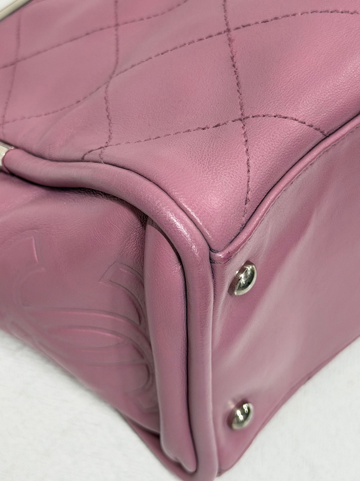 CHANEL Ultimate Soft Quilted Lambskin Frame Bag with CC Toggle Charm Pink