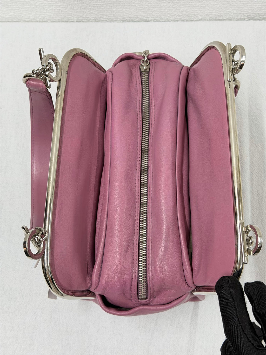 CHANEL Ultimate Soft Quilted Lambskin Frame Bag with CC Toggle Charm Pink