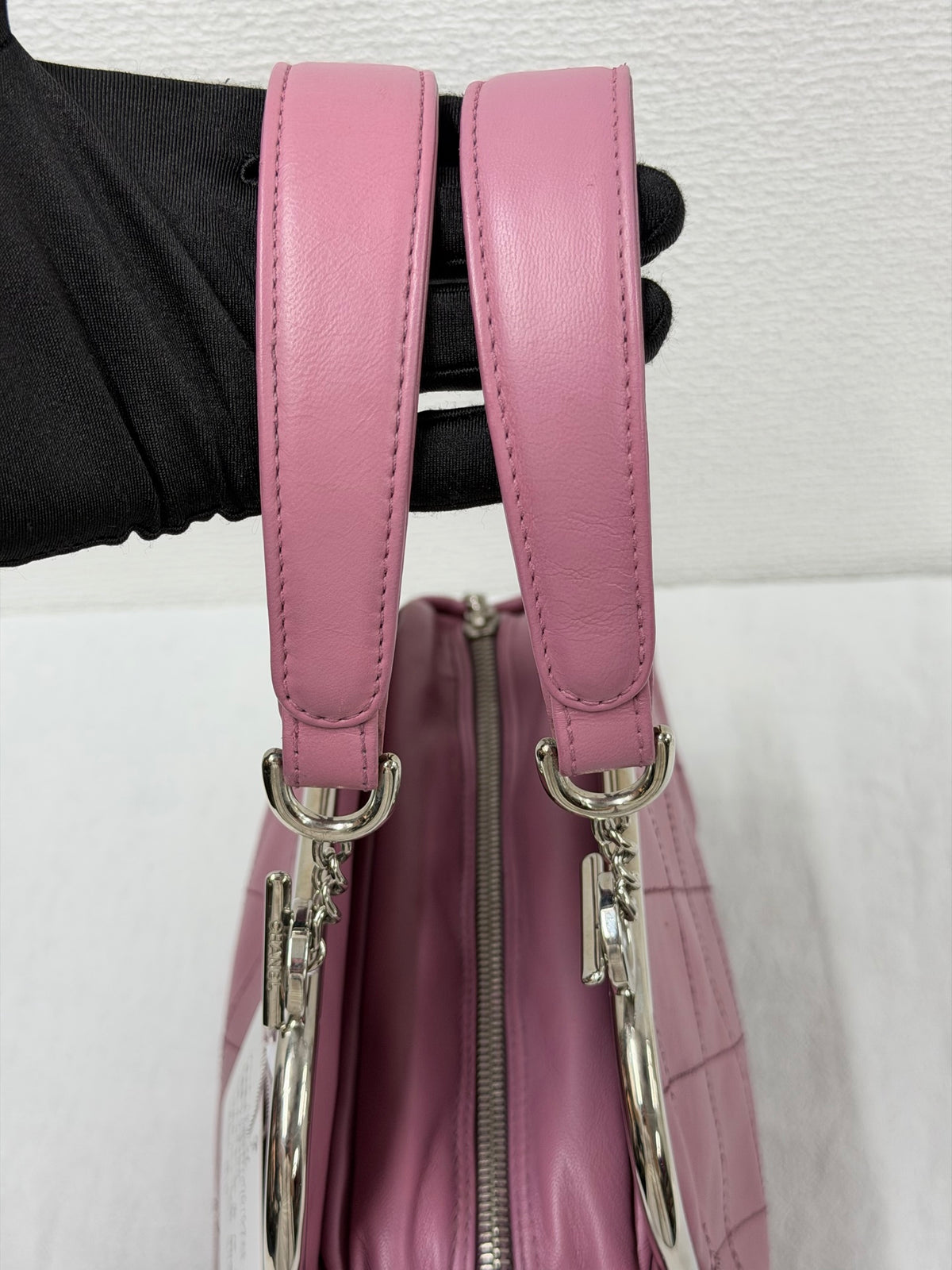 CHANEL Ultimate Soft Quilted Lambskin Frame Bag with CC Toggle Charm Pink