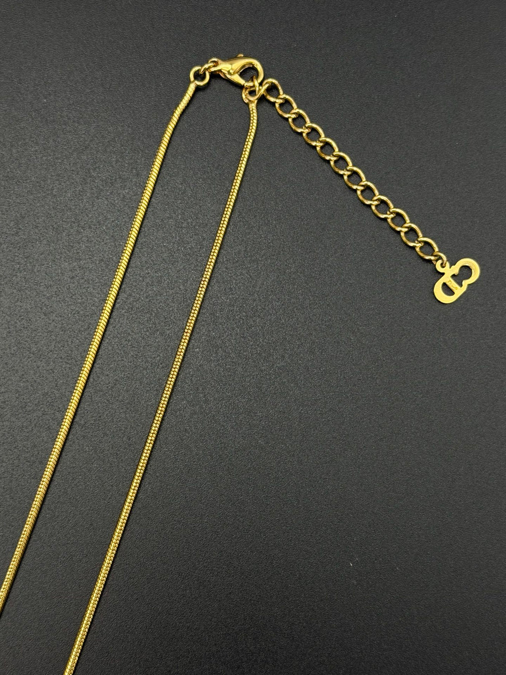 CHRISTIAN DIOR D Logo Necklace