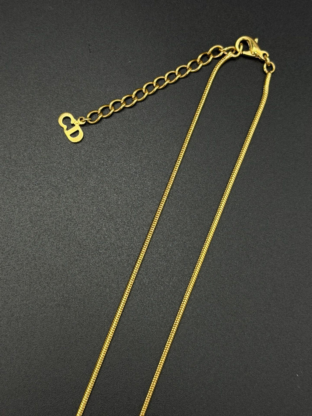 CHRISTIAN DIOR D Logo Necklace