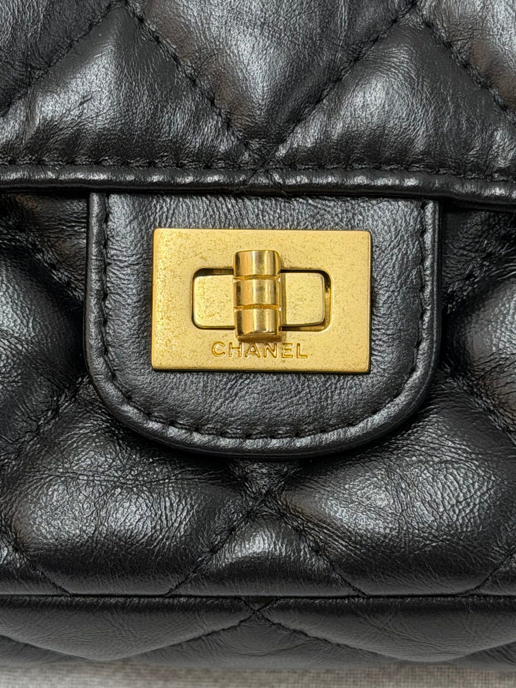 CHANEL 2.55 Reissue Quilted Aged Calfskin Wallet on Chain