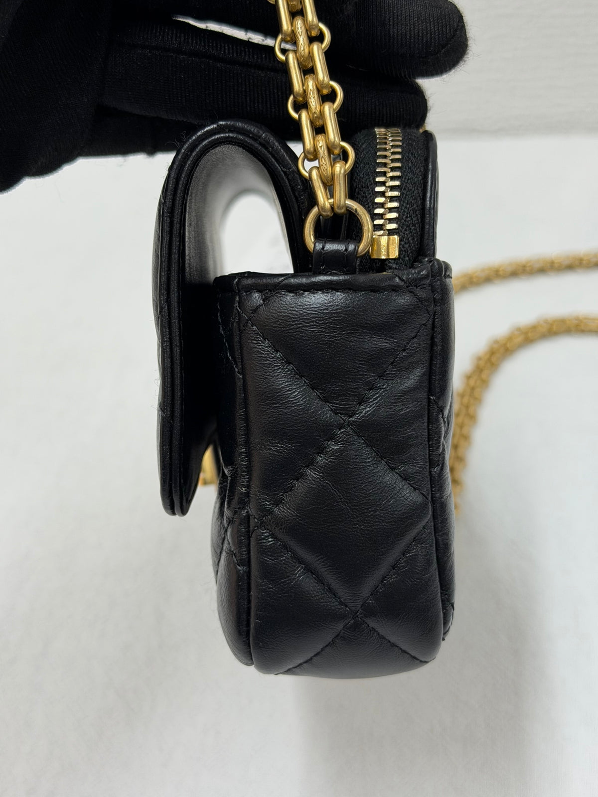 CHANEL 2.55 Reissue Quilted Aged Calfskin Wallet on Chain