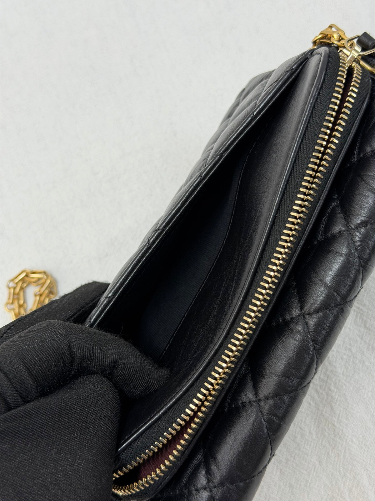 CHANEL 2.55 Reissue Quilted Aged Calfskin Wallet on Chain