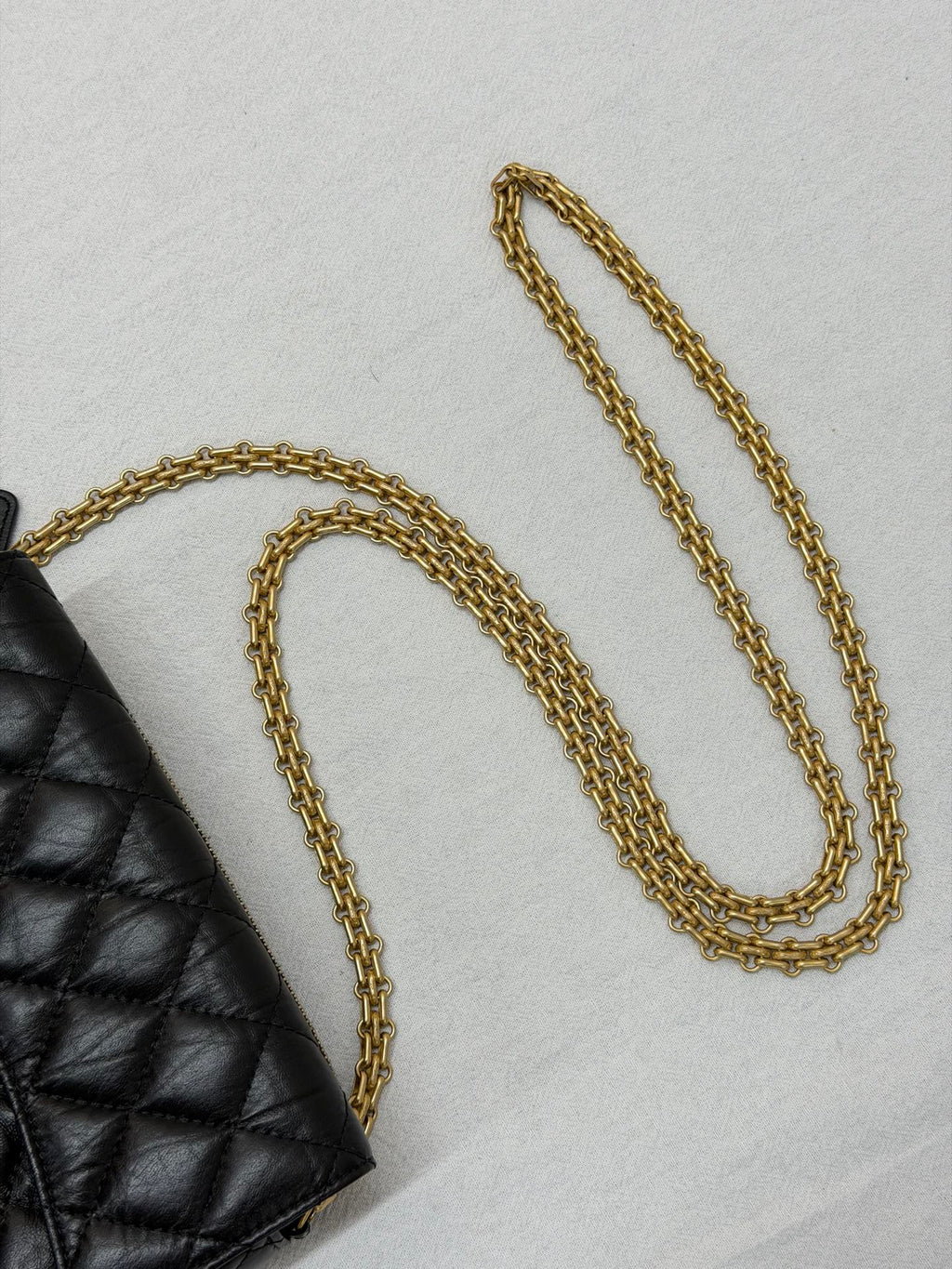 CHANEL 2.55 Reissue Quilted Aged Calfskin Wallet on Chain