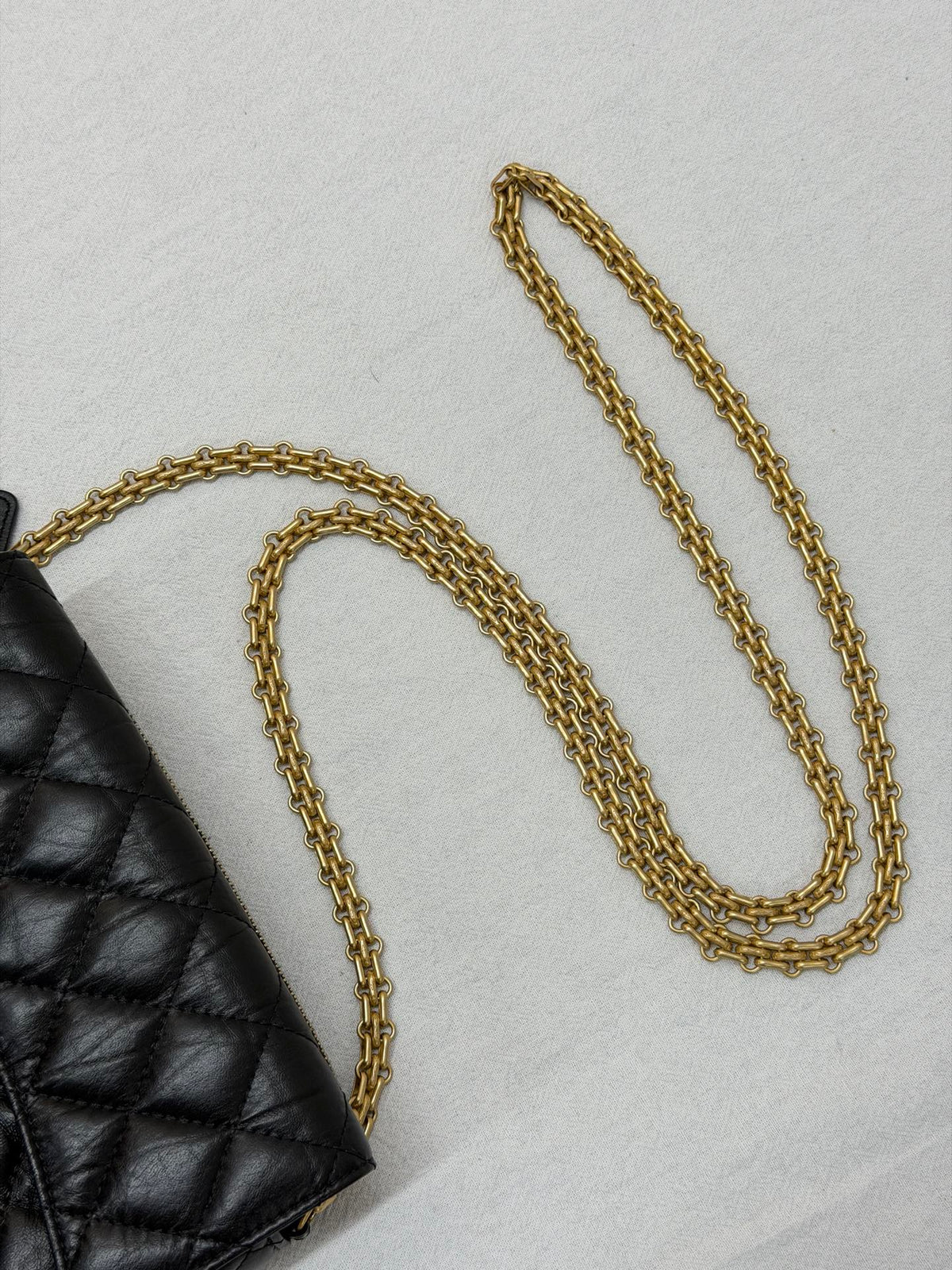 CHANEL 2.55 Reissue Quilted Aged Calfskin Wallet on Chain
