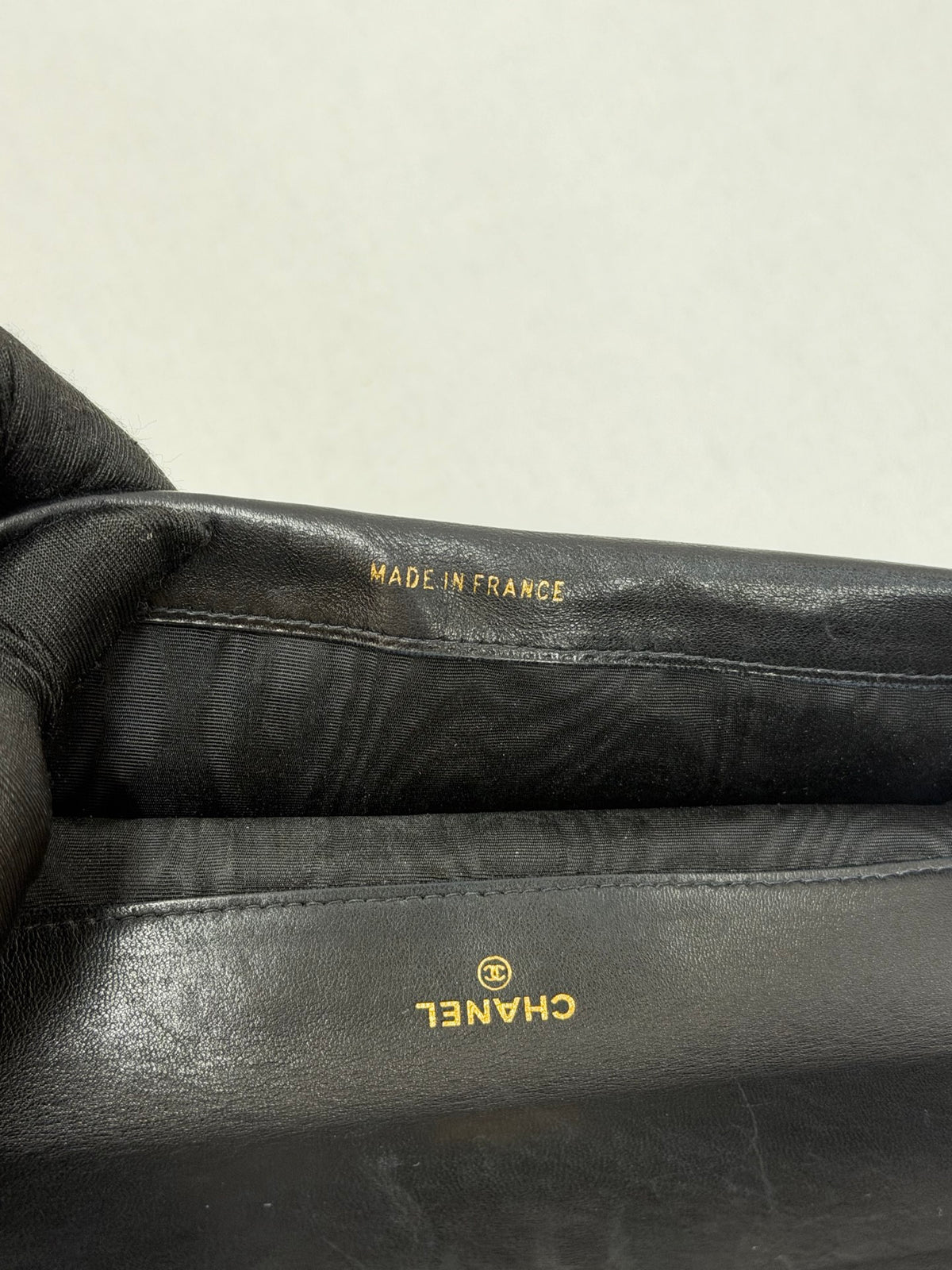 Chanel Timeless CC Large Black Patent Leather Clutch Wallet Bag