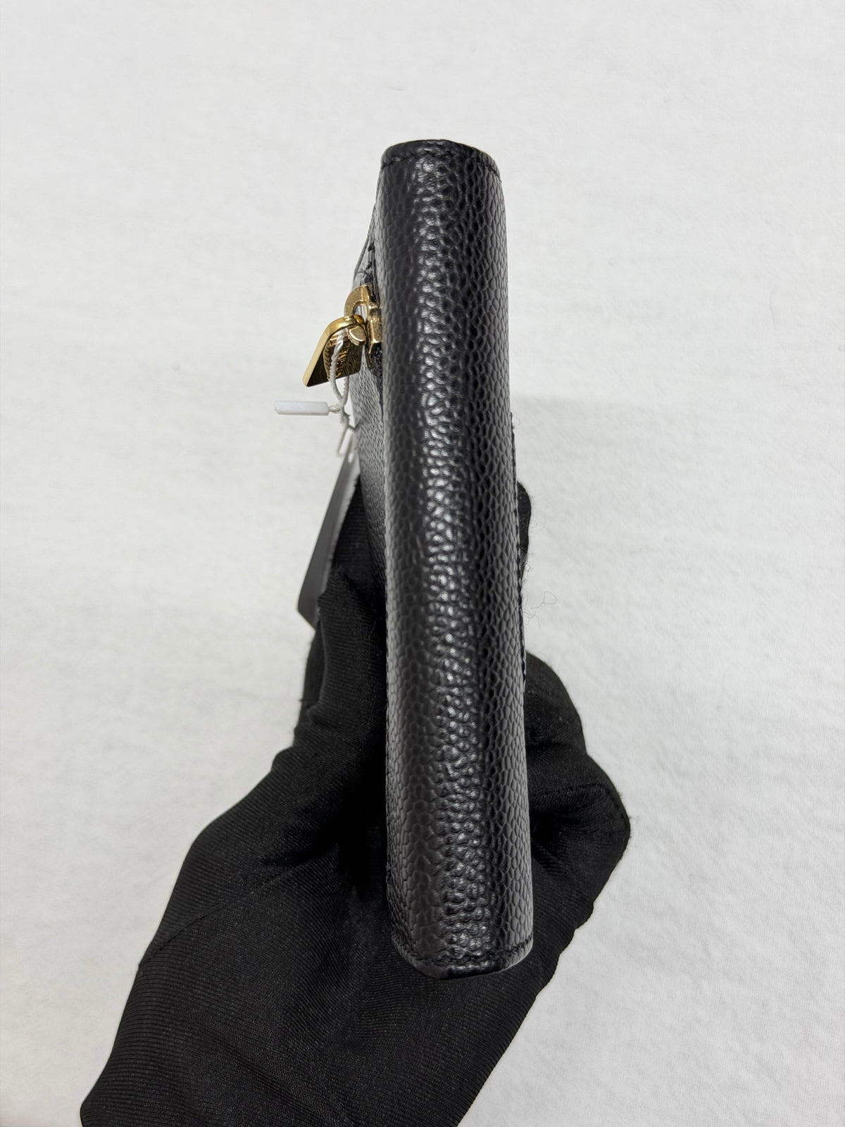CHANEL Double C Cavier Trifold Wallet