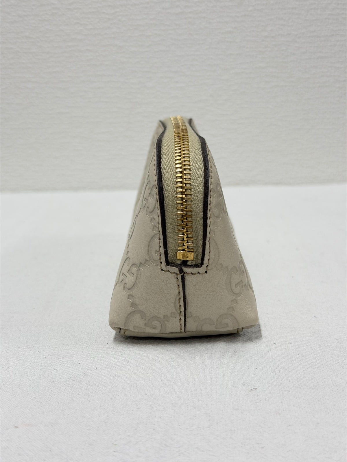 GUCCI  Guccissima GG Embossed Leather Cosmetic Pouch