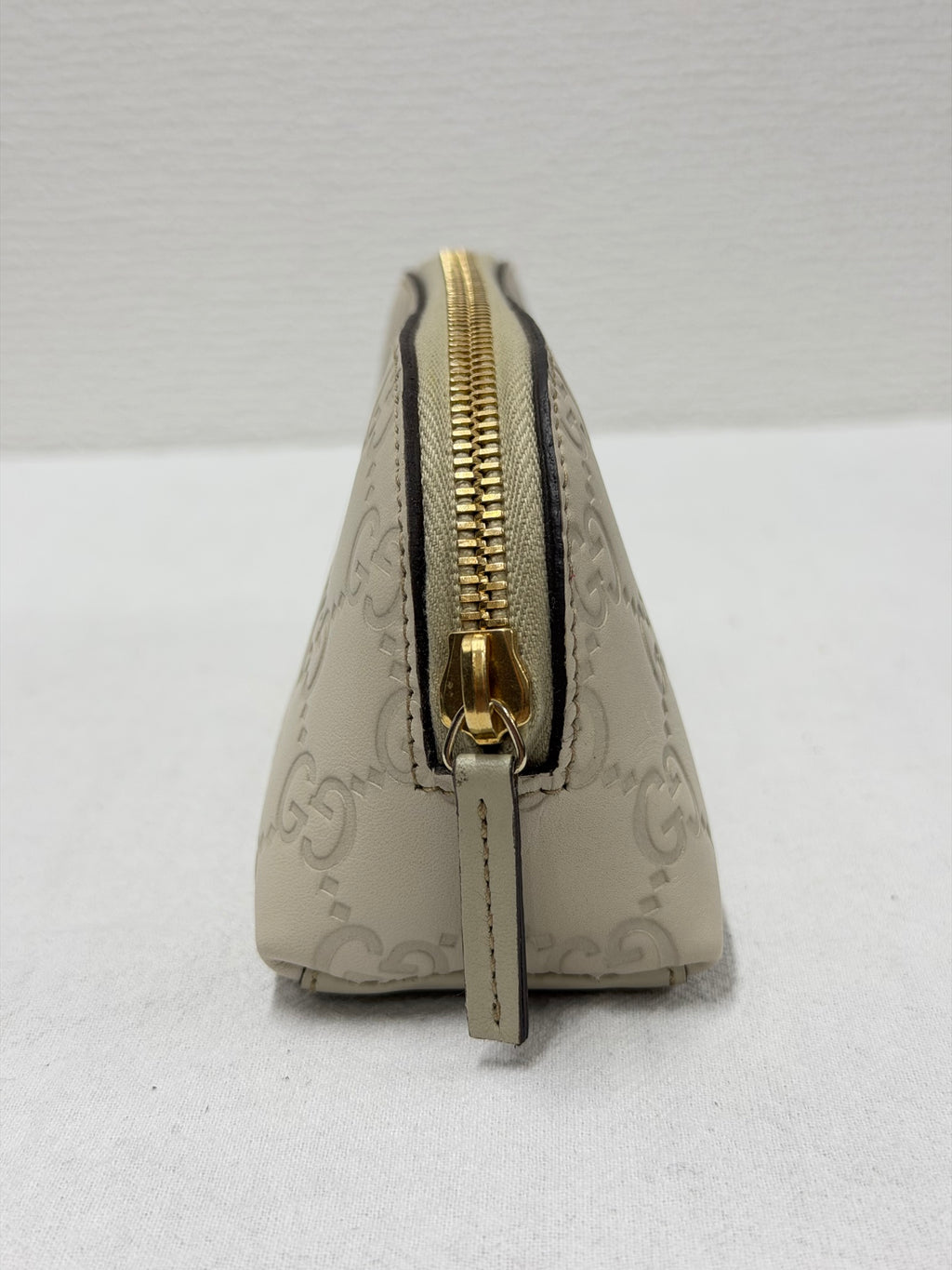 GUCCI  Guccissima GG Embossed Leather Cosmetic Pouch