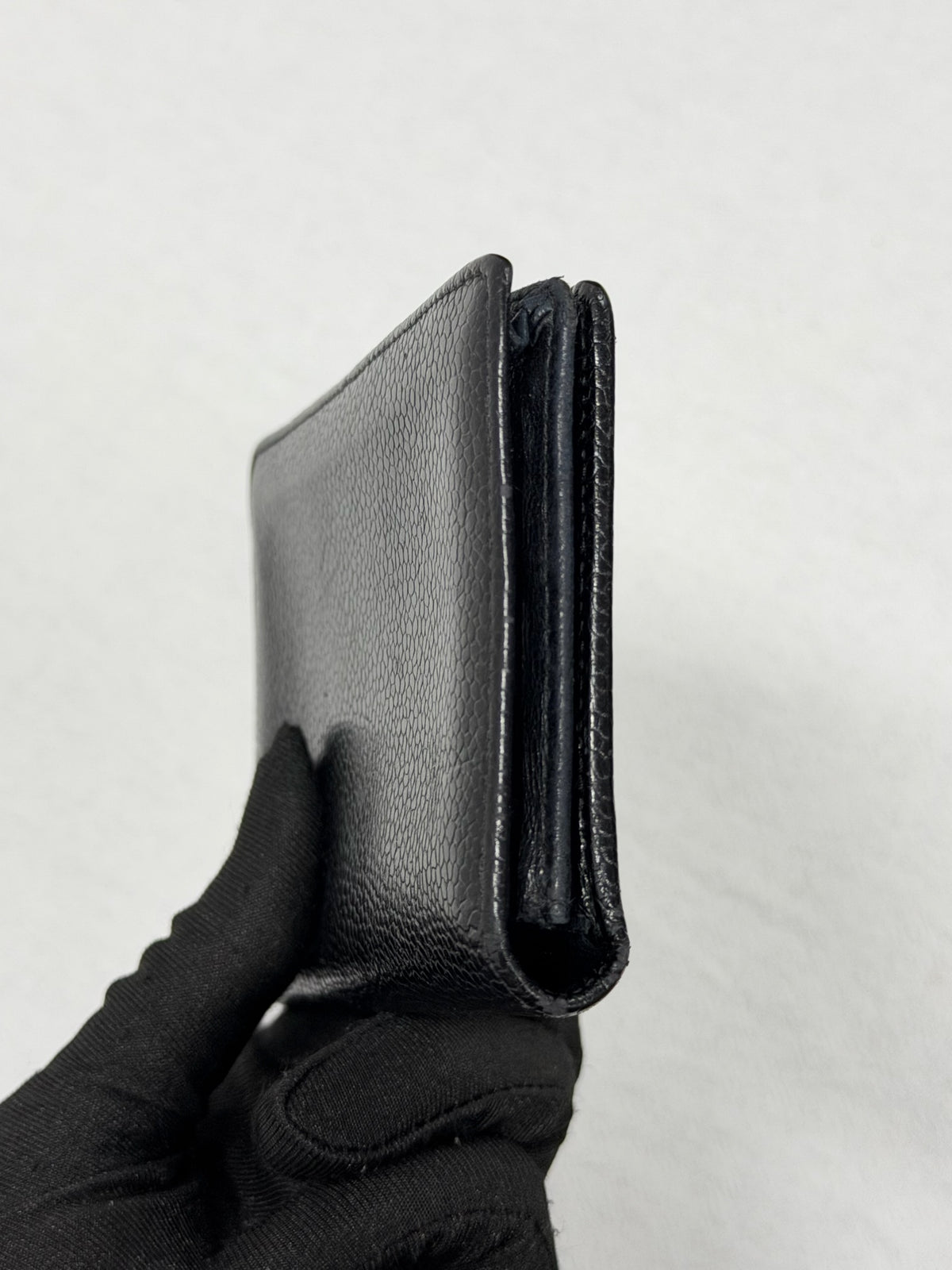 CHANEL Double C Cavier Bifold Wallet