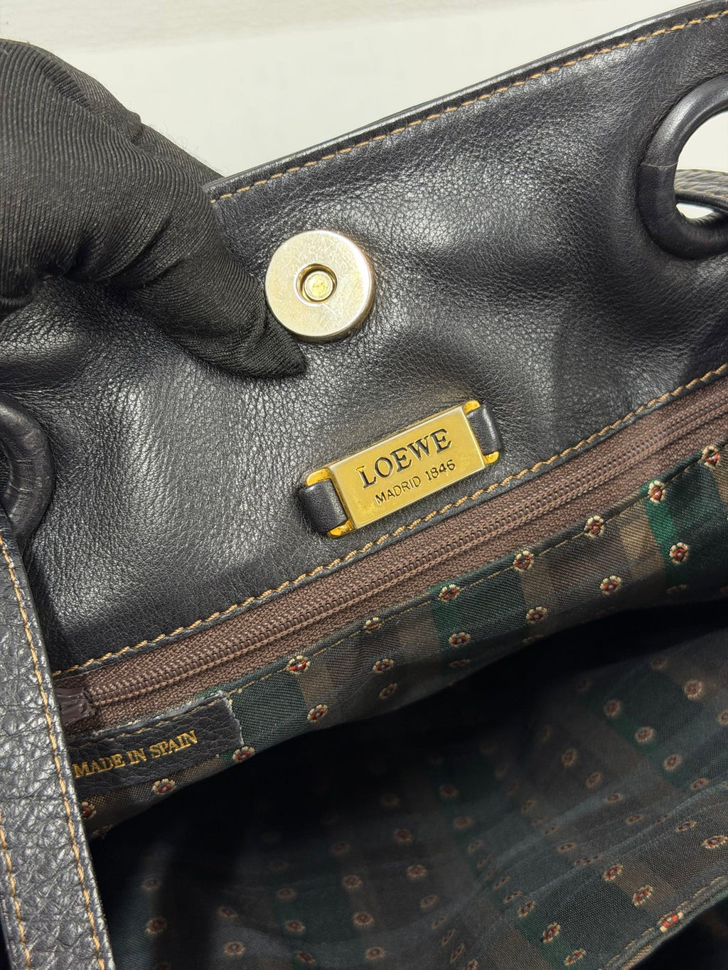 LOEWE  Large Anagram Logo Nappa Leather  Shoulder Tote Bag