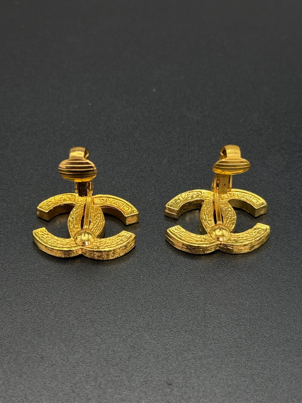 CHANEL CC Logo Turnlock Rhinestone Crystal Encrusted Clip-On Earrings