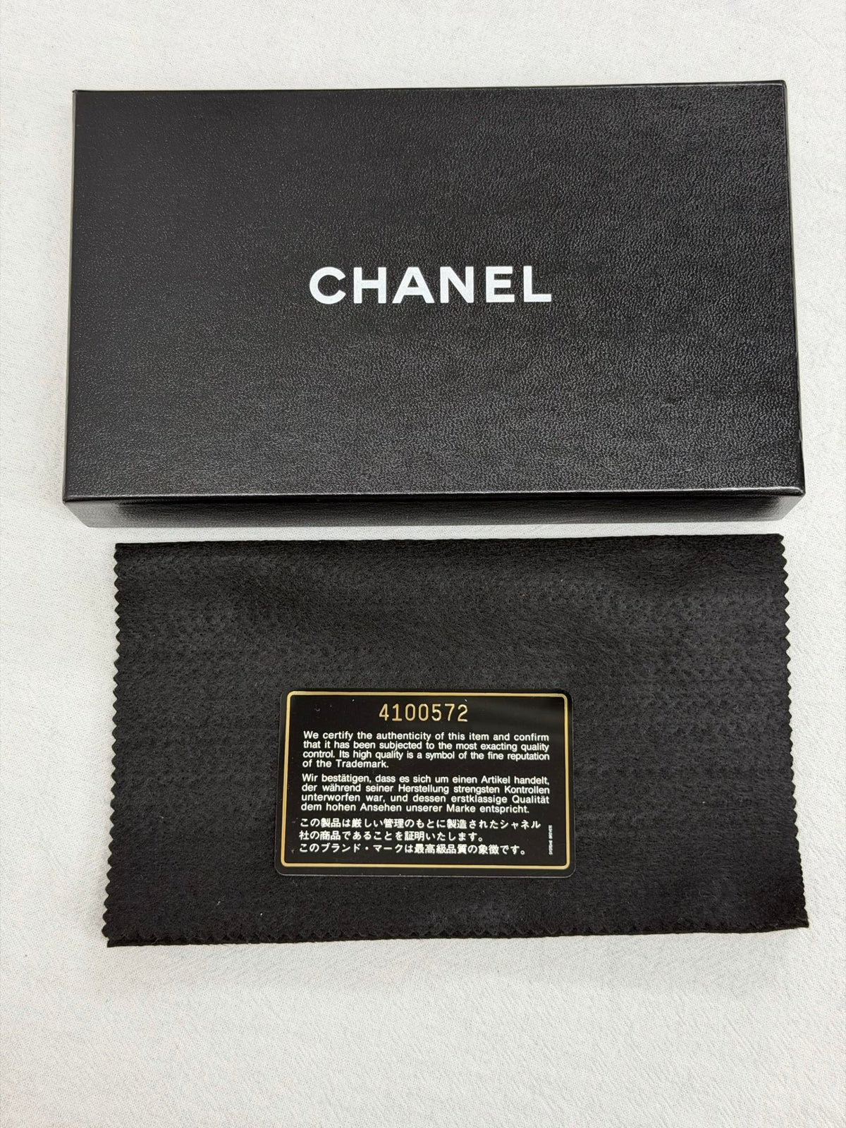 CHANEL Double C Cavier Bifold Wallet