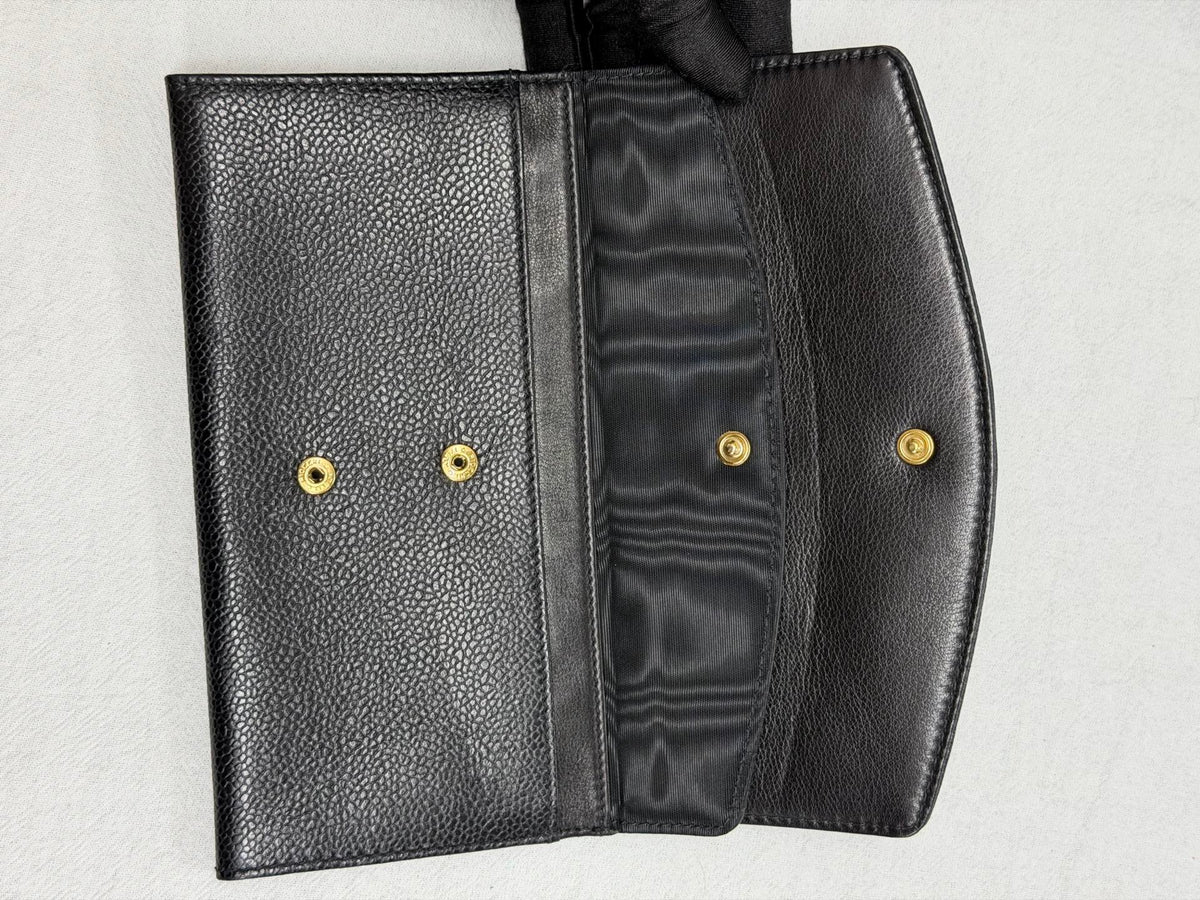 CHANEL Double C Cavier Bifold Wallet