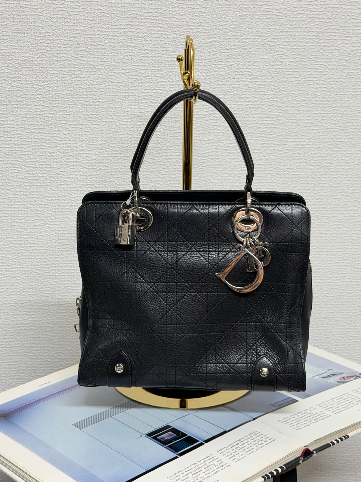 Christian Dior Soft Lady Dior Cannage Leather Handbag