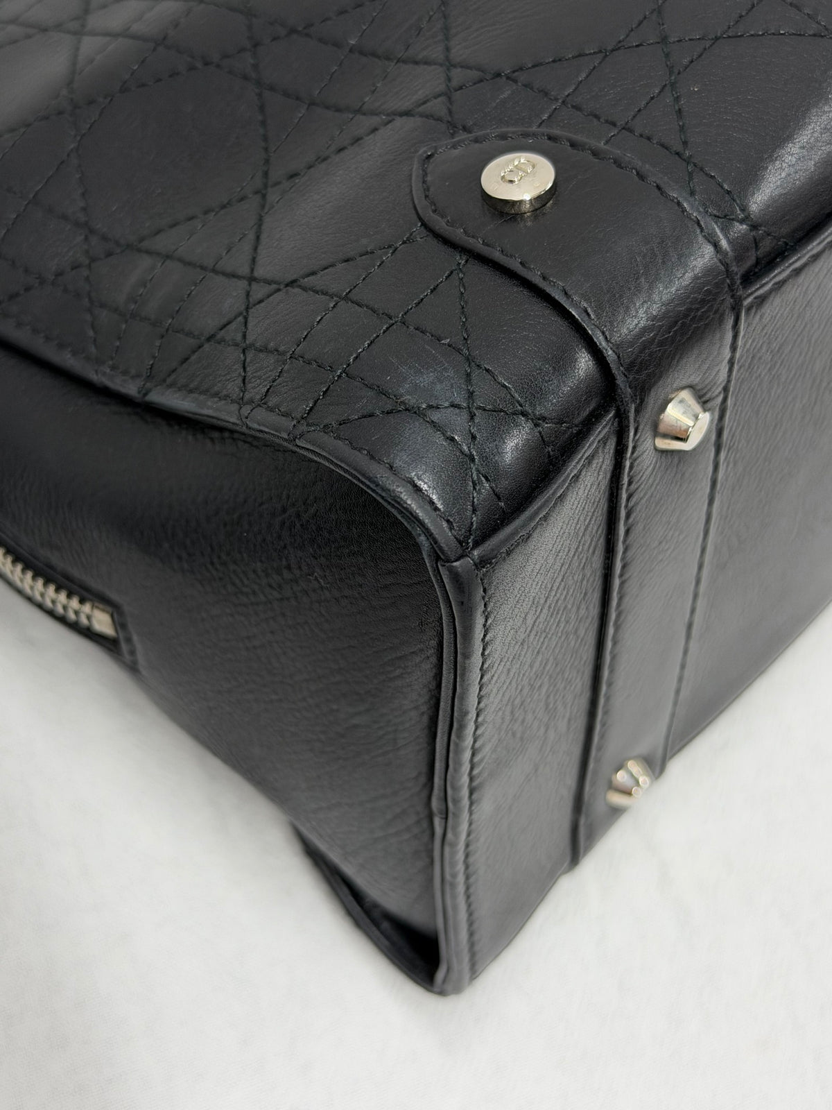 Christian Dior Soft Lady Dior Cannage Leather Handbag