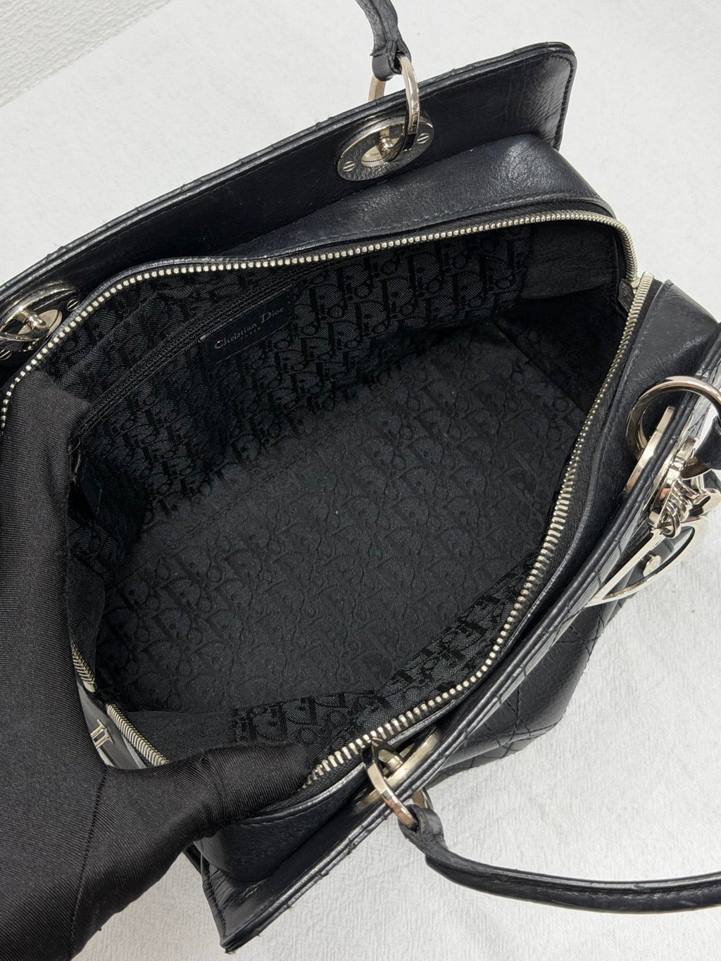 Christian Dior Soft Lady Dior Cannage Leather Handbag