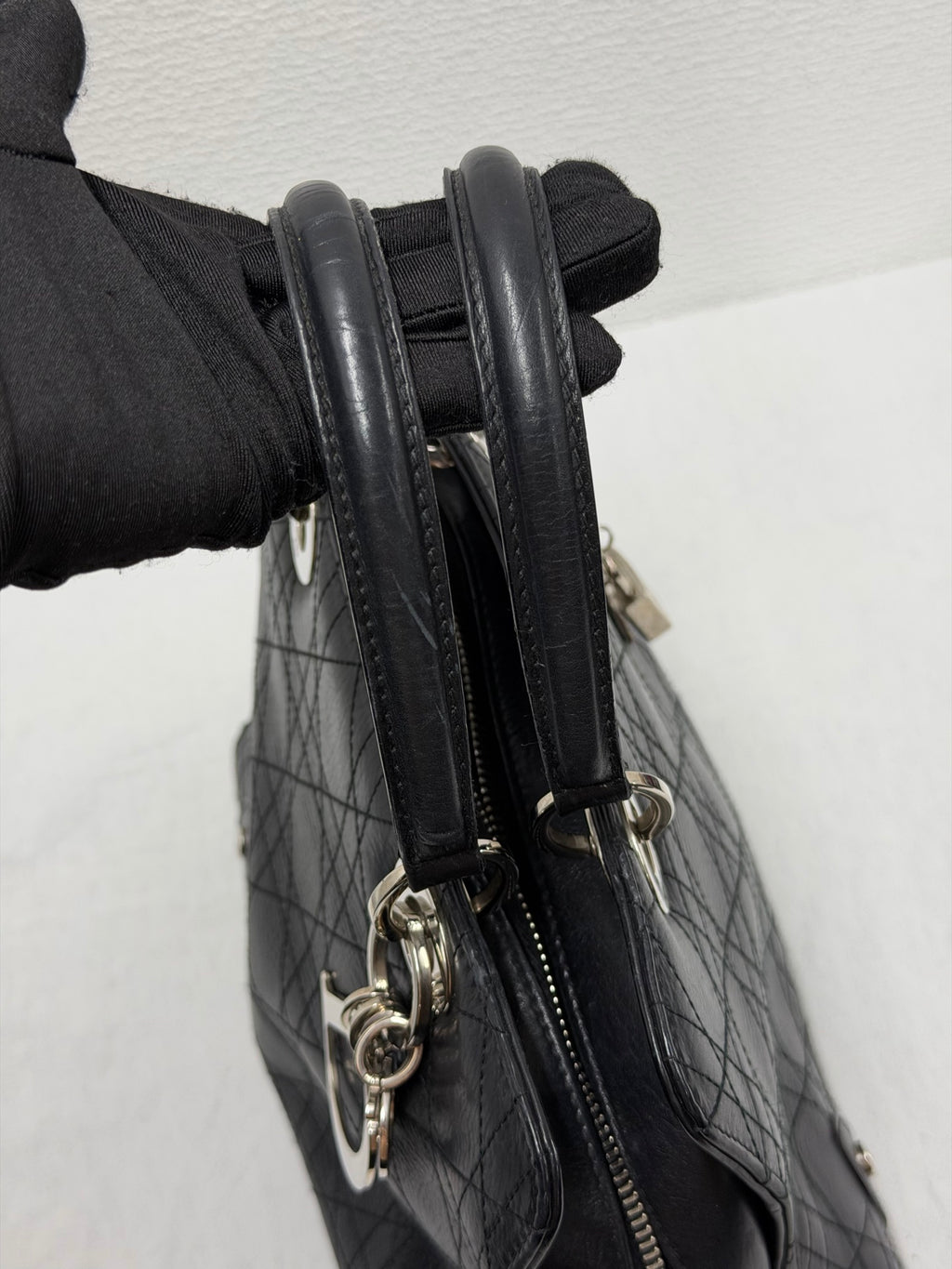 Christian Dior Soft Lady Dior Cannage Leather Handbag