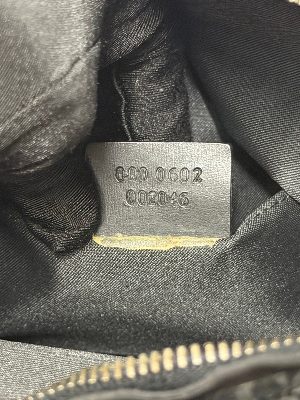 GUCCI Suede GG logo Hobo bag